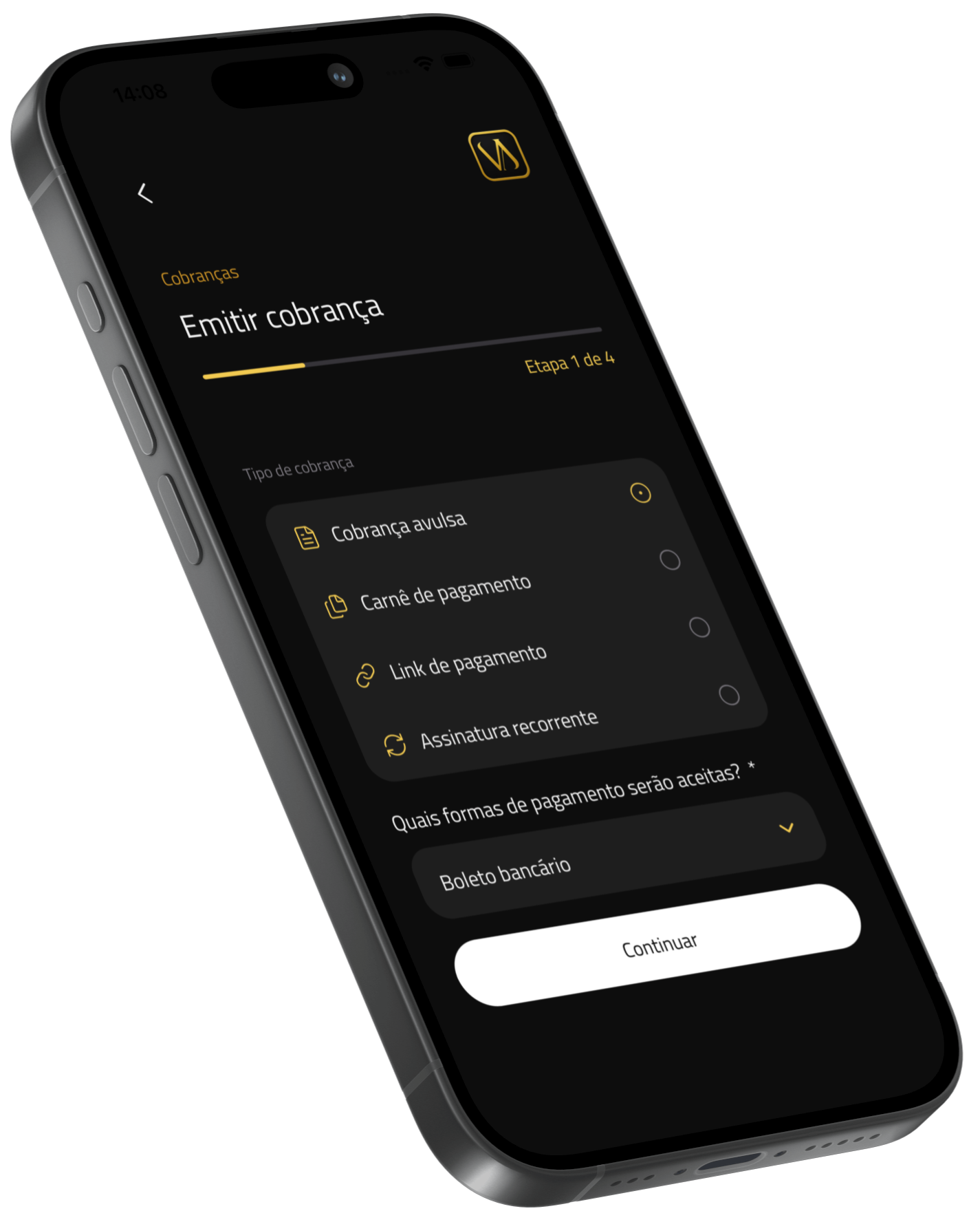 Gestão de cobranças da empresa no VA Prime